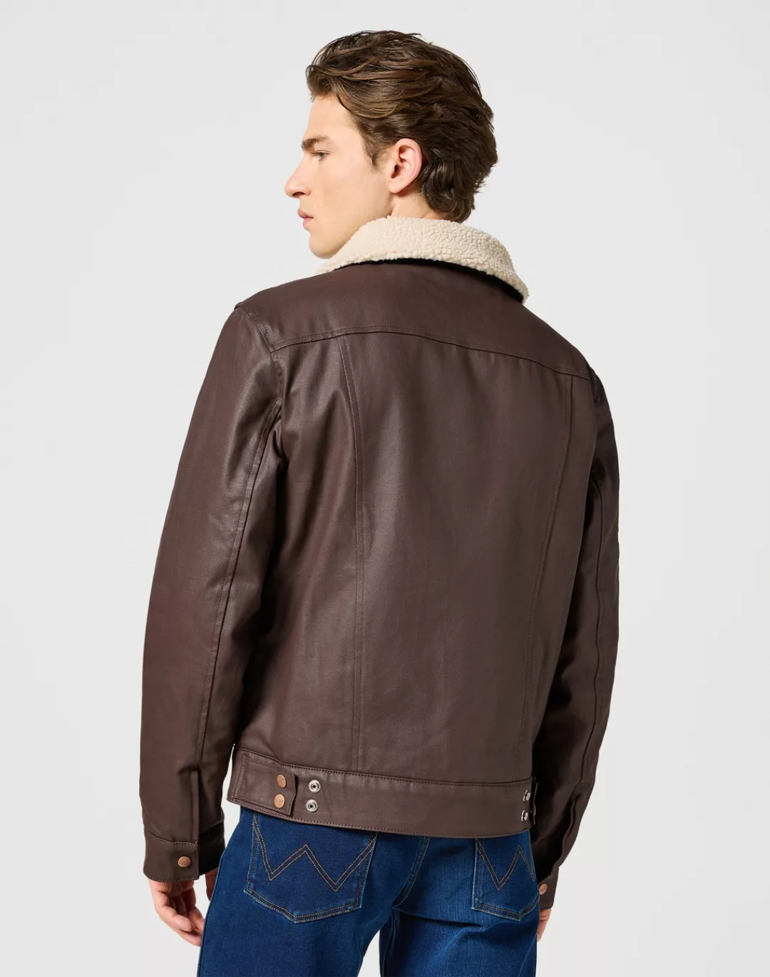 Wrangler Lederjacke "WRANGLER AVIATOR", mit Gürtelschlaufen am Saum günstig online kaufen