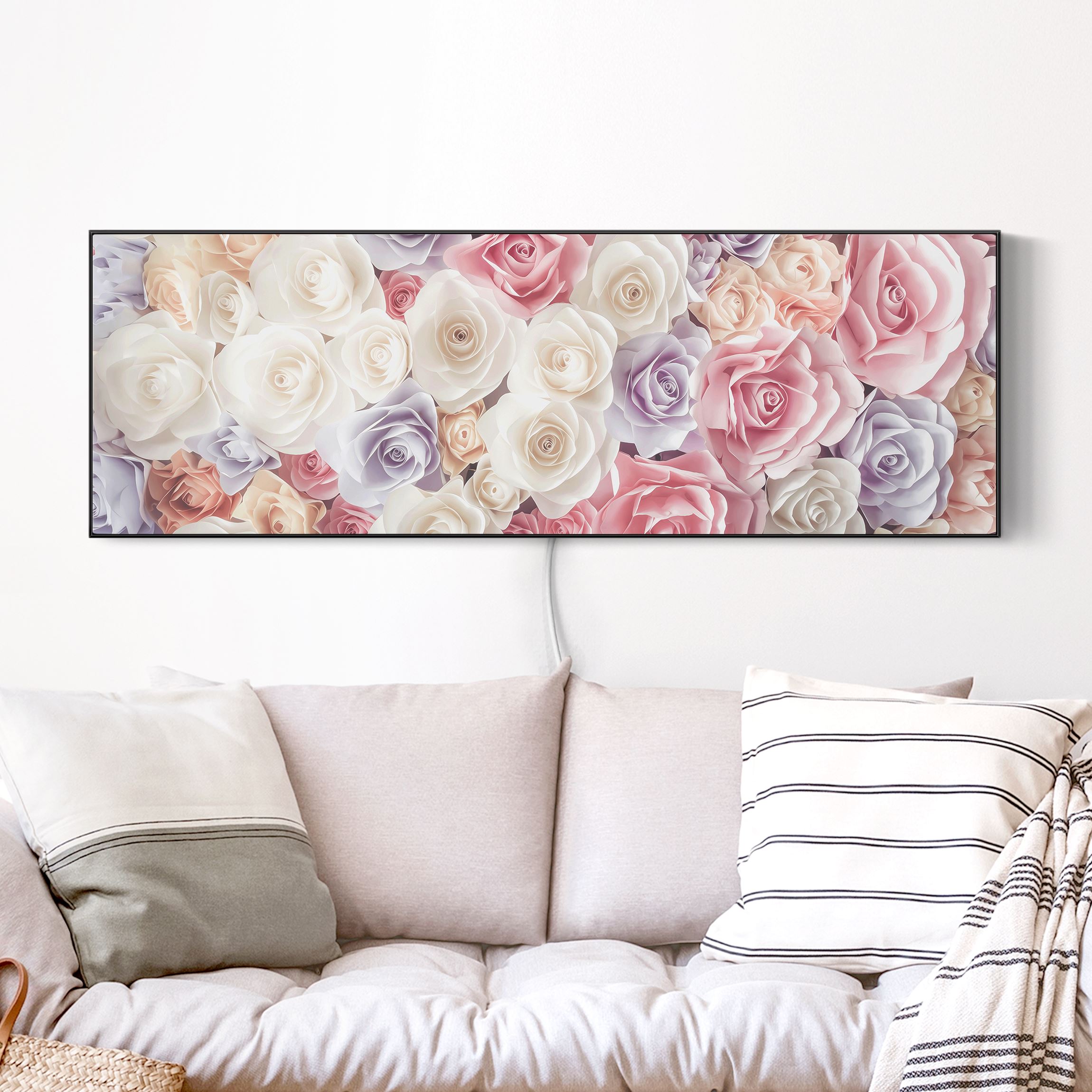 LED-Wechselbild Pastell Paper Art Rosen günstig online kaufen