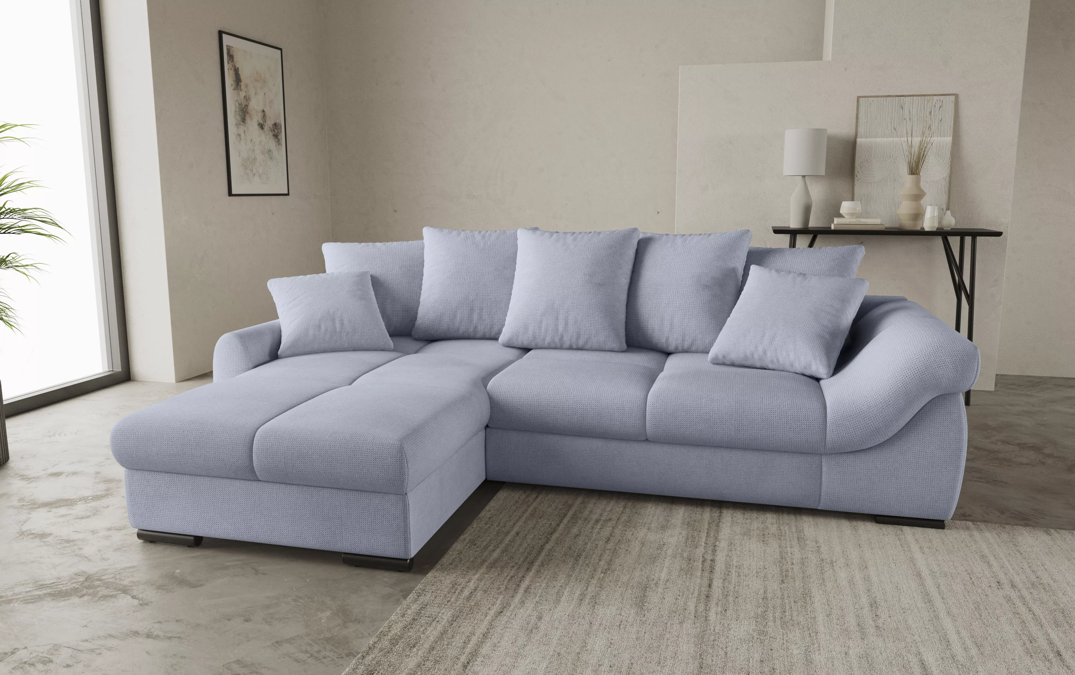 Mr. Couch Ecksofa "Livorno DuraFlex L-Form", inkl. Hochschläfer-Bettauszug, günstig online kaufen