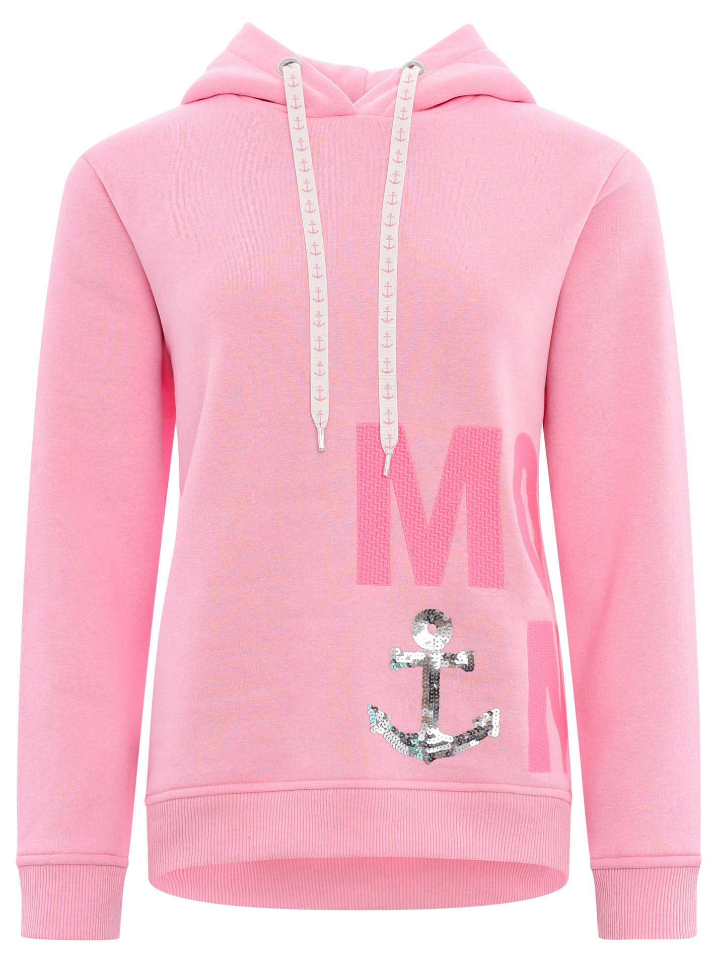 Zwillingsherz Hoodie ""Paillette MOIN"", mit Paillettenanker und gesticktem günstig online kaufen