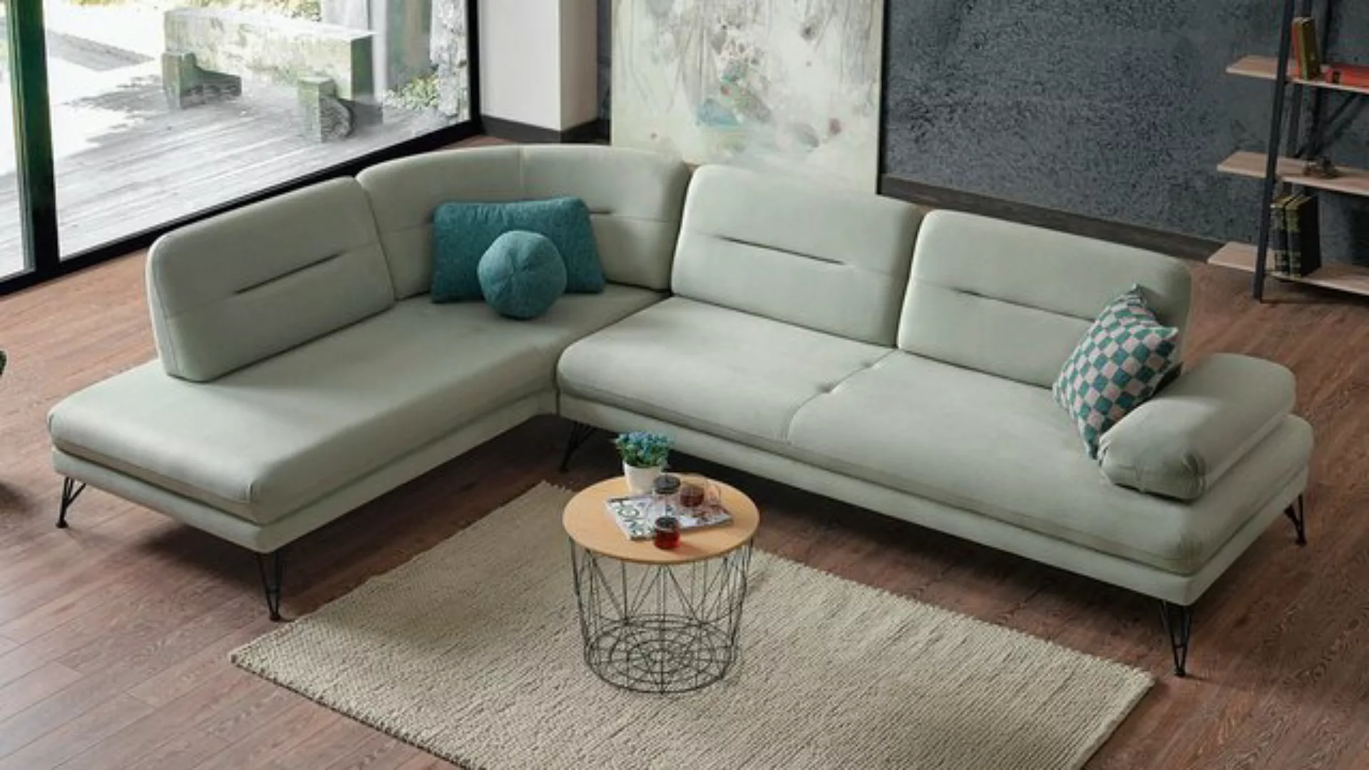 Xlmoebel Ecksofa Grau L-förmige Wohnlandschaft Ecksofa Neu für Wohnzimmer, günstig online kaufen