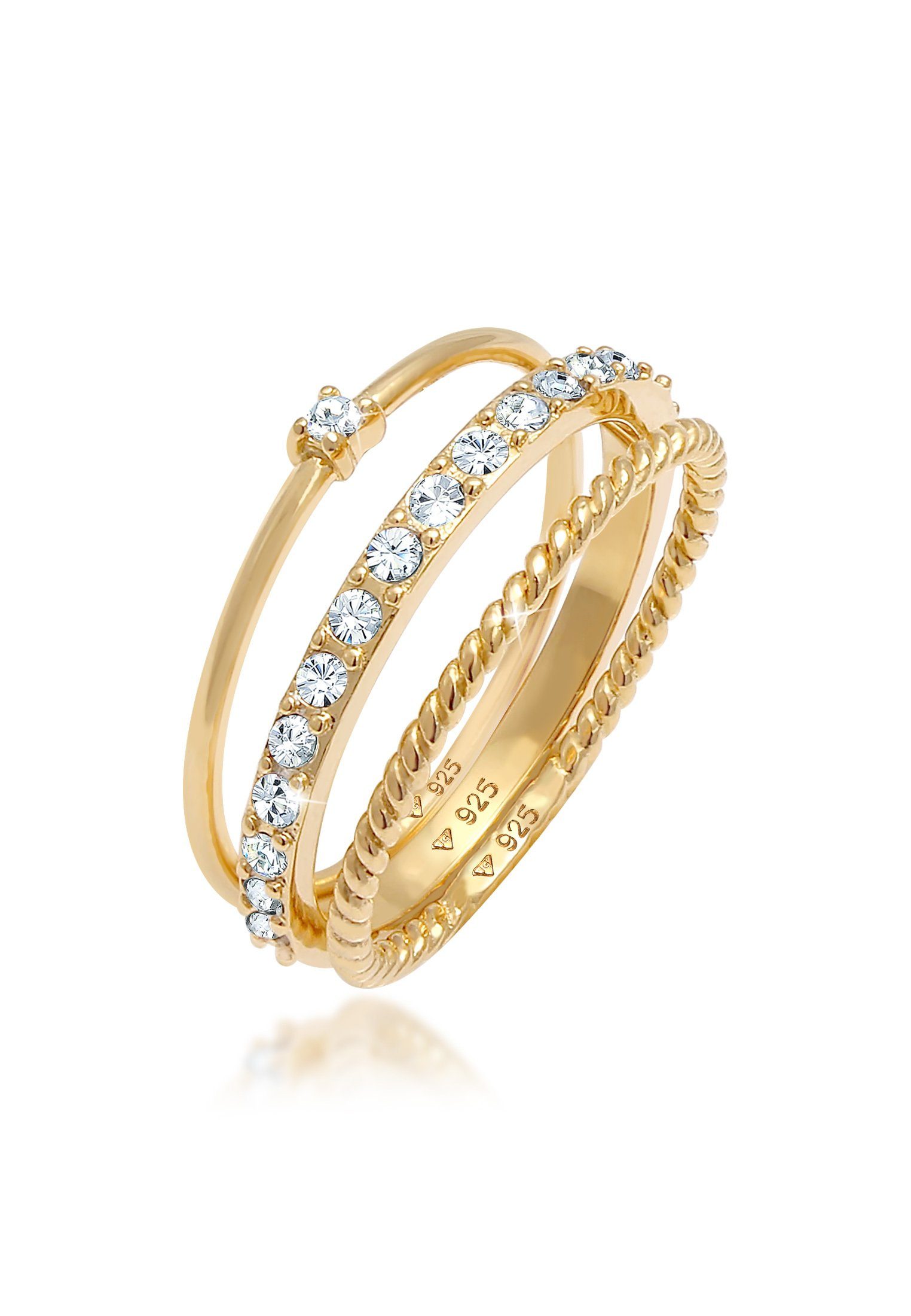 Elli Solitärring Ringset (3 tlg) 925 günstig online kaufen