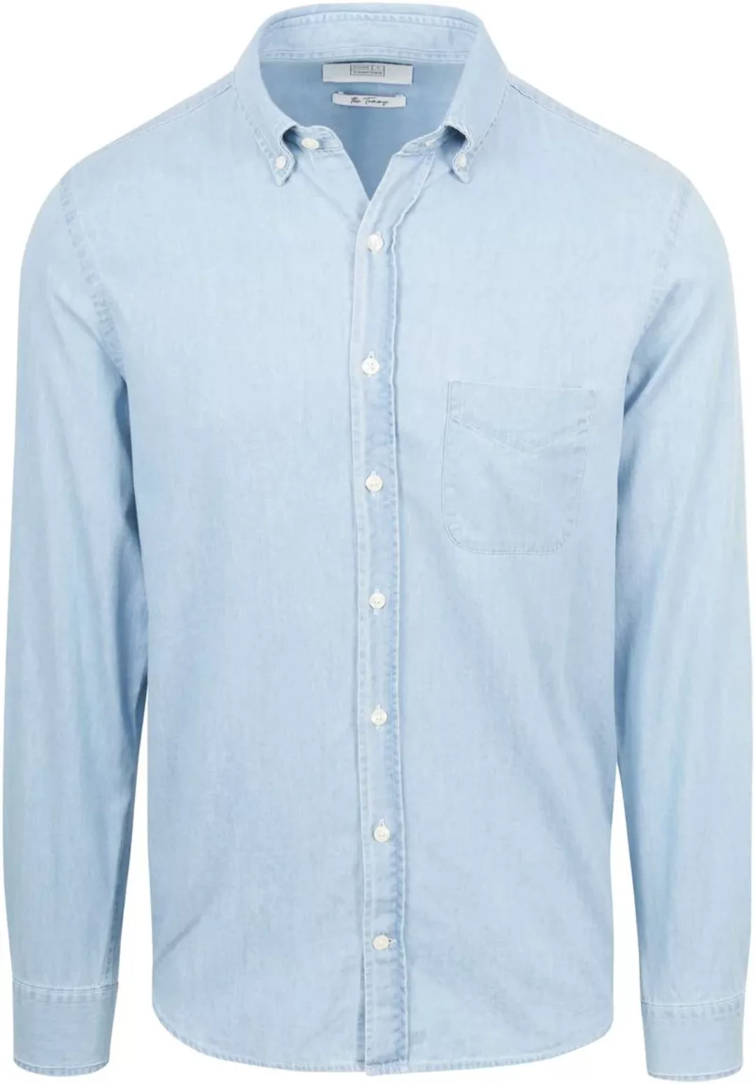 King Essentials The Tommy Denim Hemd Chambray Hellblau - Größe XL günstig online kaufen