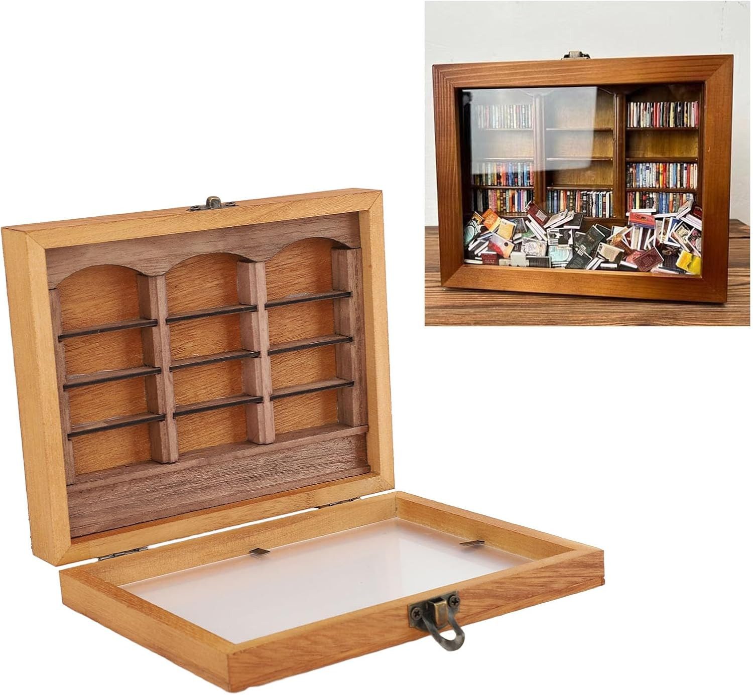 BlingBin Bücherregal Anti-Angst, Miniatur Kreative Hölzernes günstig online kaufen