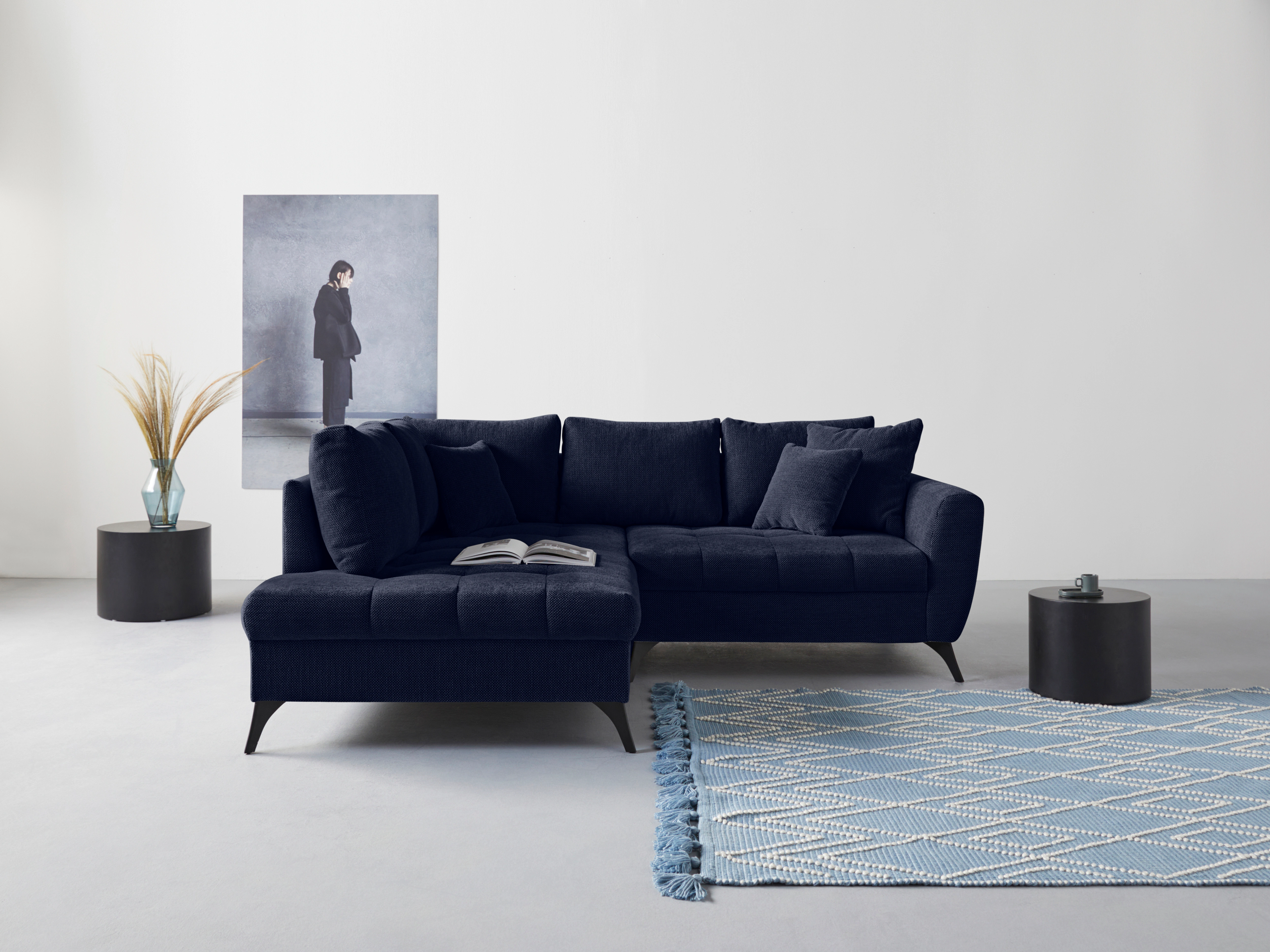 INOSIGN Ecksofa "Lörby L-Form", auch mit Aqua clean-Bezug, feine Steppung i günstig online kaufen