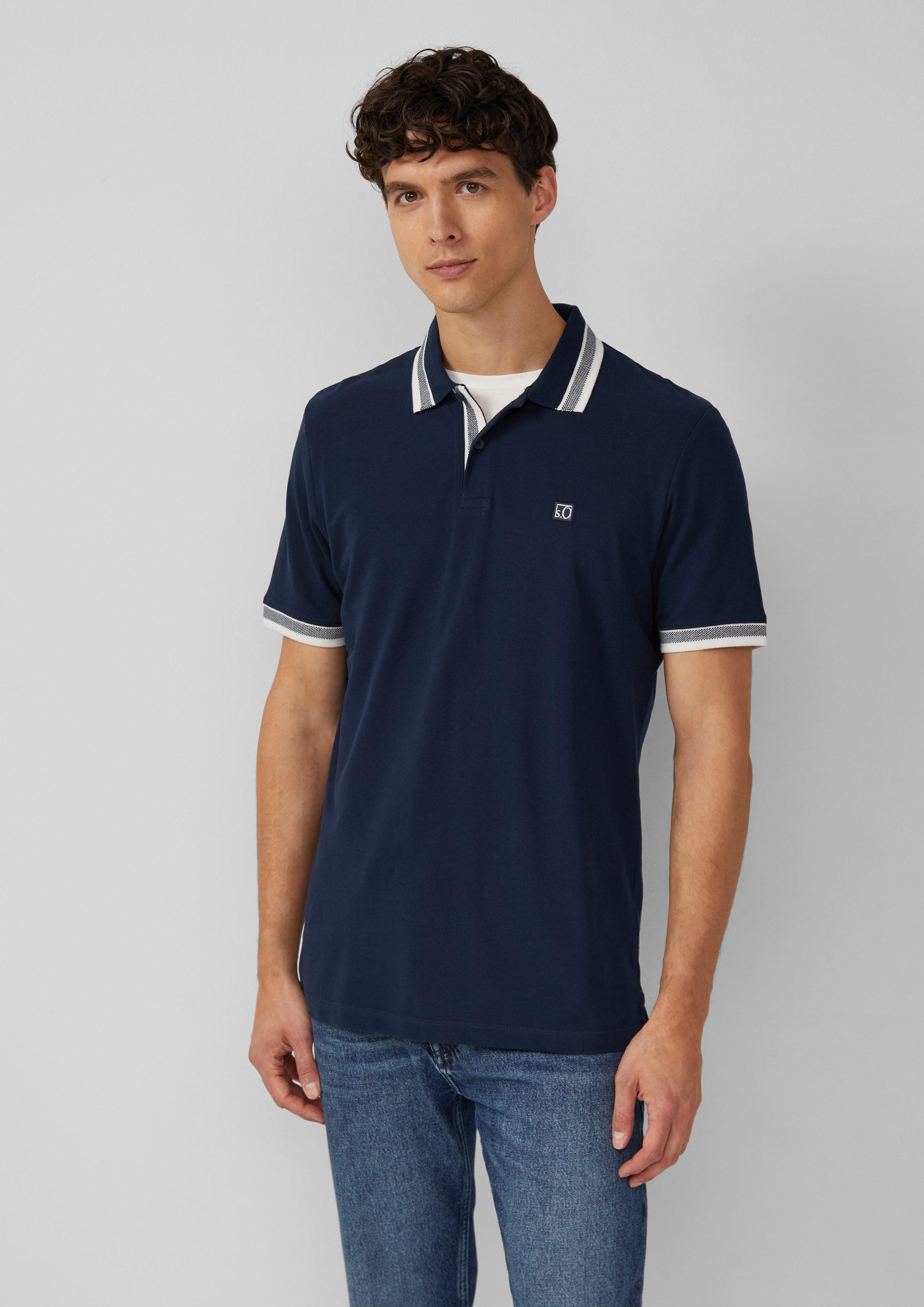 s.Oliver Kurzarmshirt Poloshirt aus Baumwollpiqué mit günstig online kaufen