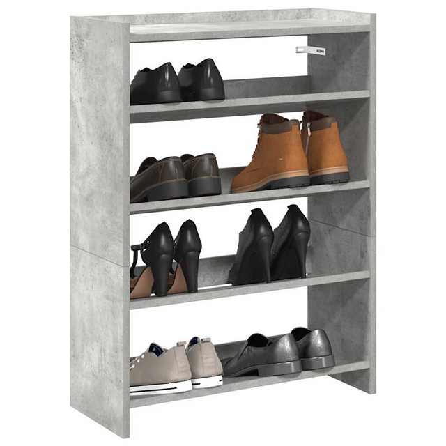 vidaXL Schuhschrank Schuhregal Betongrau 80x25x61,5 cm Holzwerkstoff günstig online kaufen