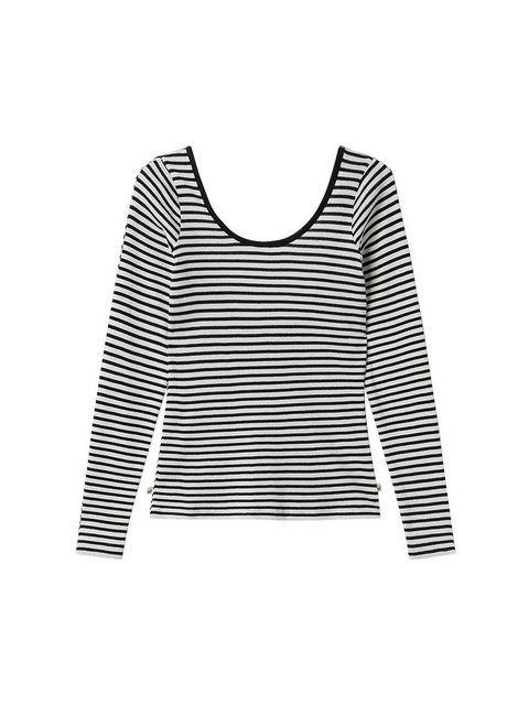 TWOTHIRDS Rundhalspullover Enet - Black & White Stripes Veganer Sweatshirt günstig online kaufen