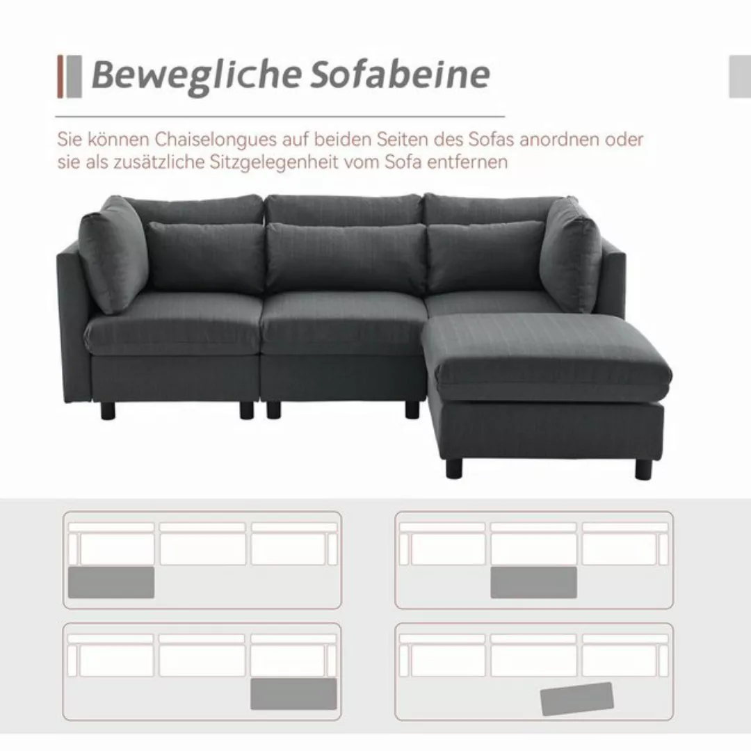 PHOEBE CAT Ecksofa, Polstersofa Wohnzimmersofa 3-Sitzer-Sofa Schlafsofa, L- günstig online kaufen