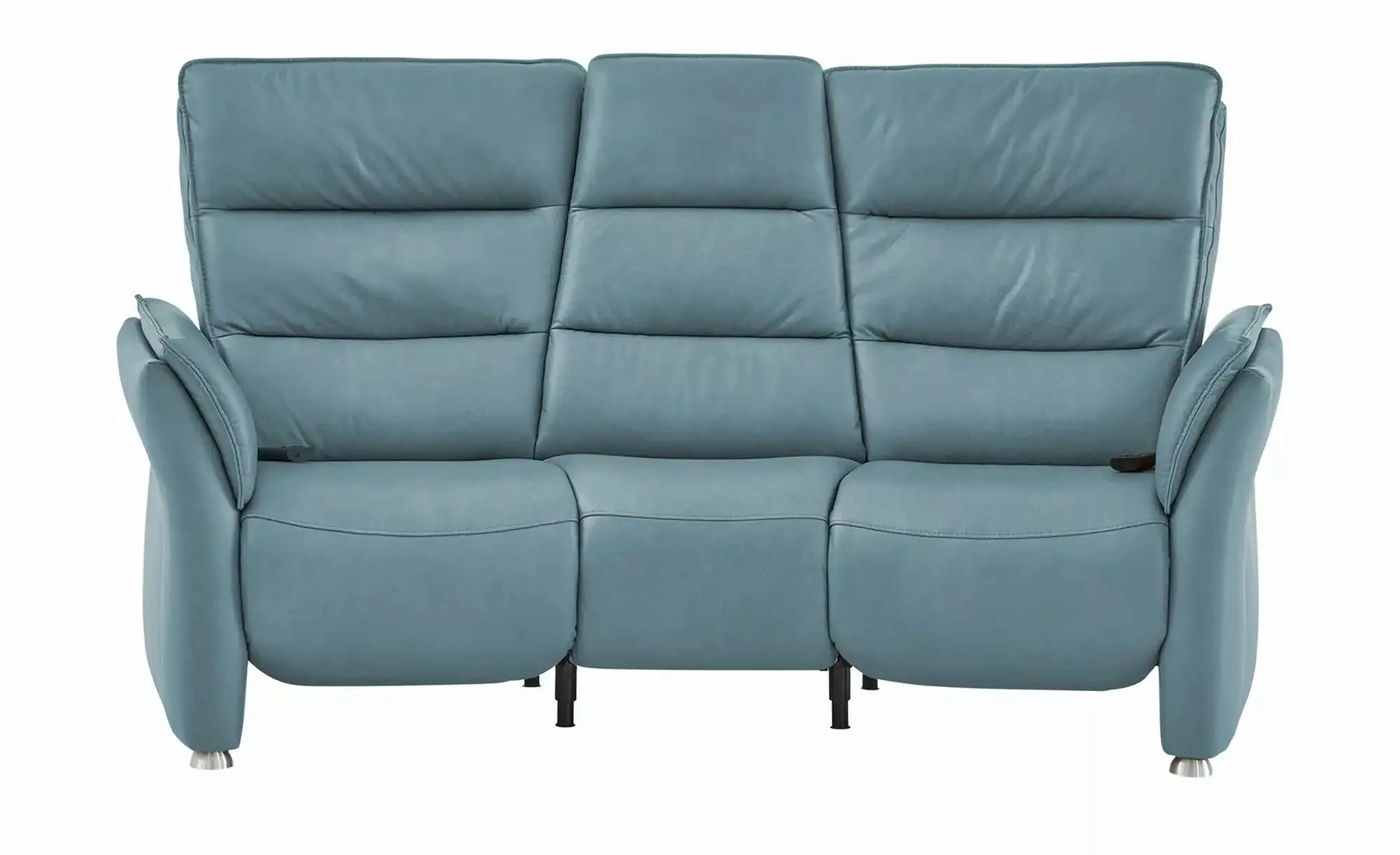 Hukla Trapezsofa Echtleder Corina ¦ blau ¦ Maße (cm): B: 202 H: 112 T: 103. günstig online kaufen