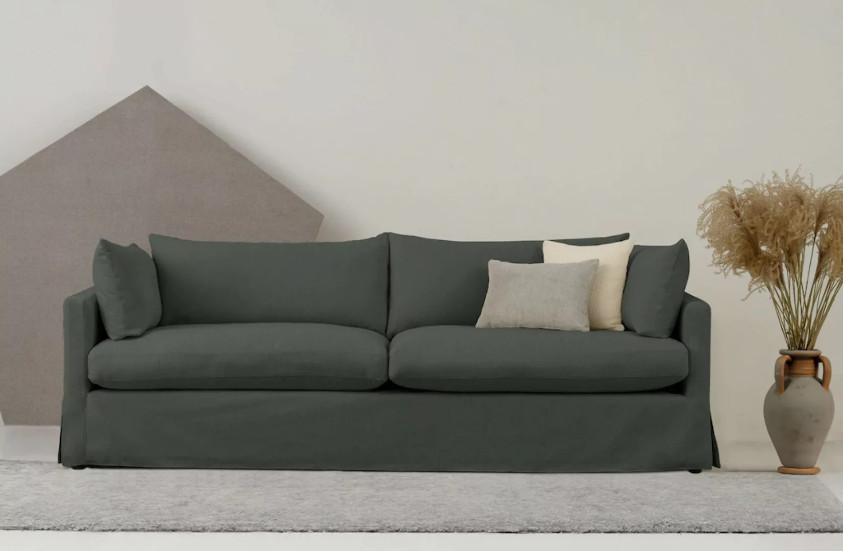 andas 3-Sitzer "Joucas, Hussensofa, Breite 244 cm", (1 St.), extra tiefe Si günstig online kaufen