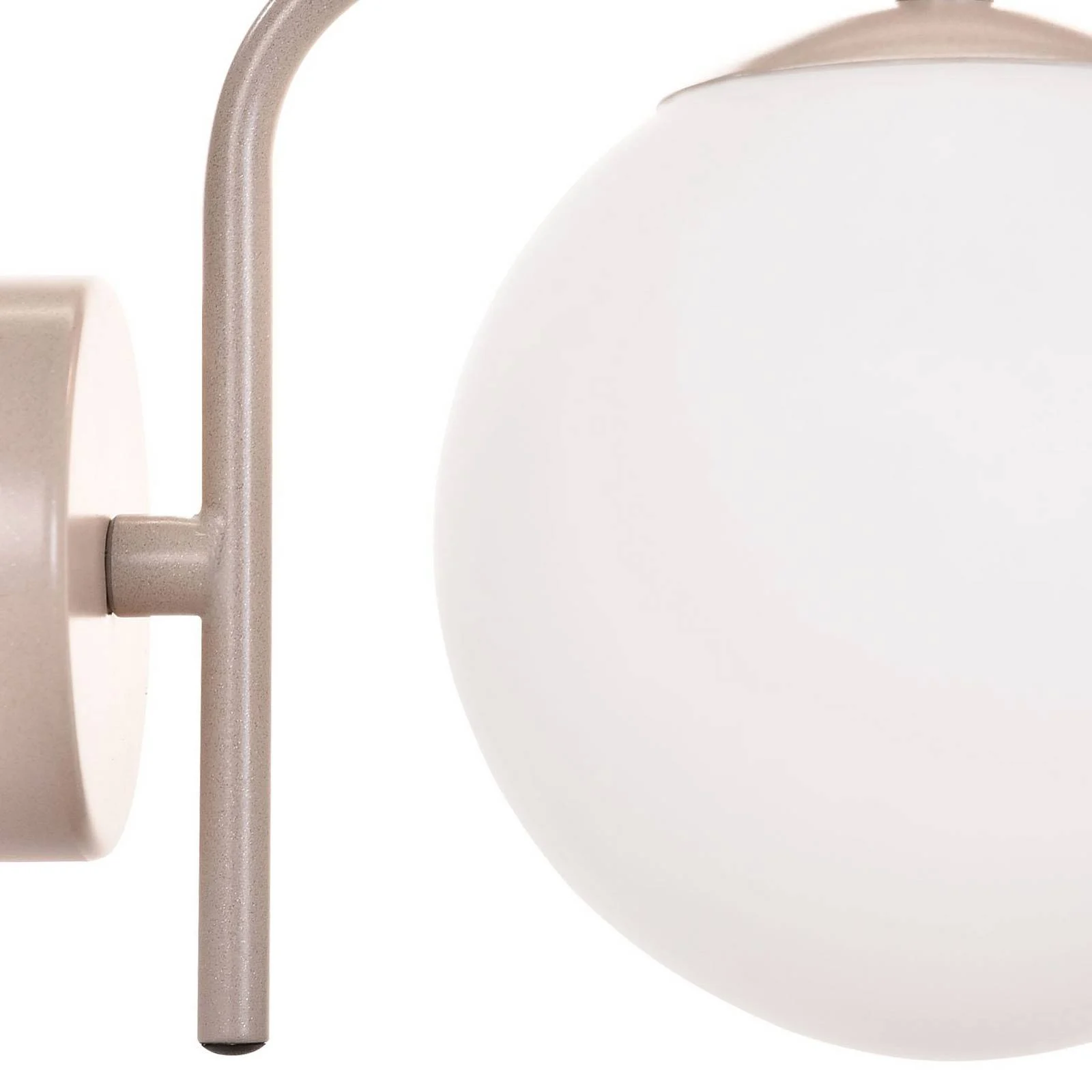 Wandleuchte Aurora, beige, 1-flammig, Glas, Metall günstig online kaufen