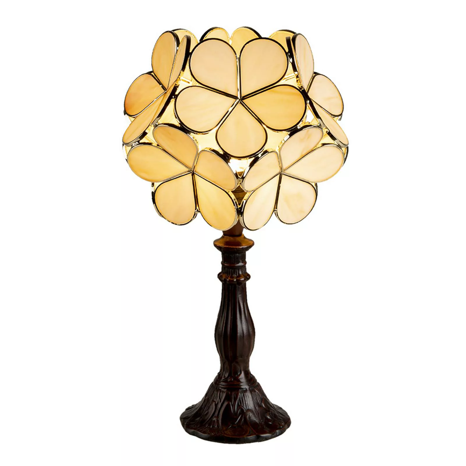Tischlampe 5LL-6095 im Tiffany-Design, beige günstig online kaufen