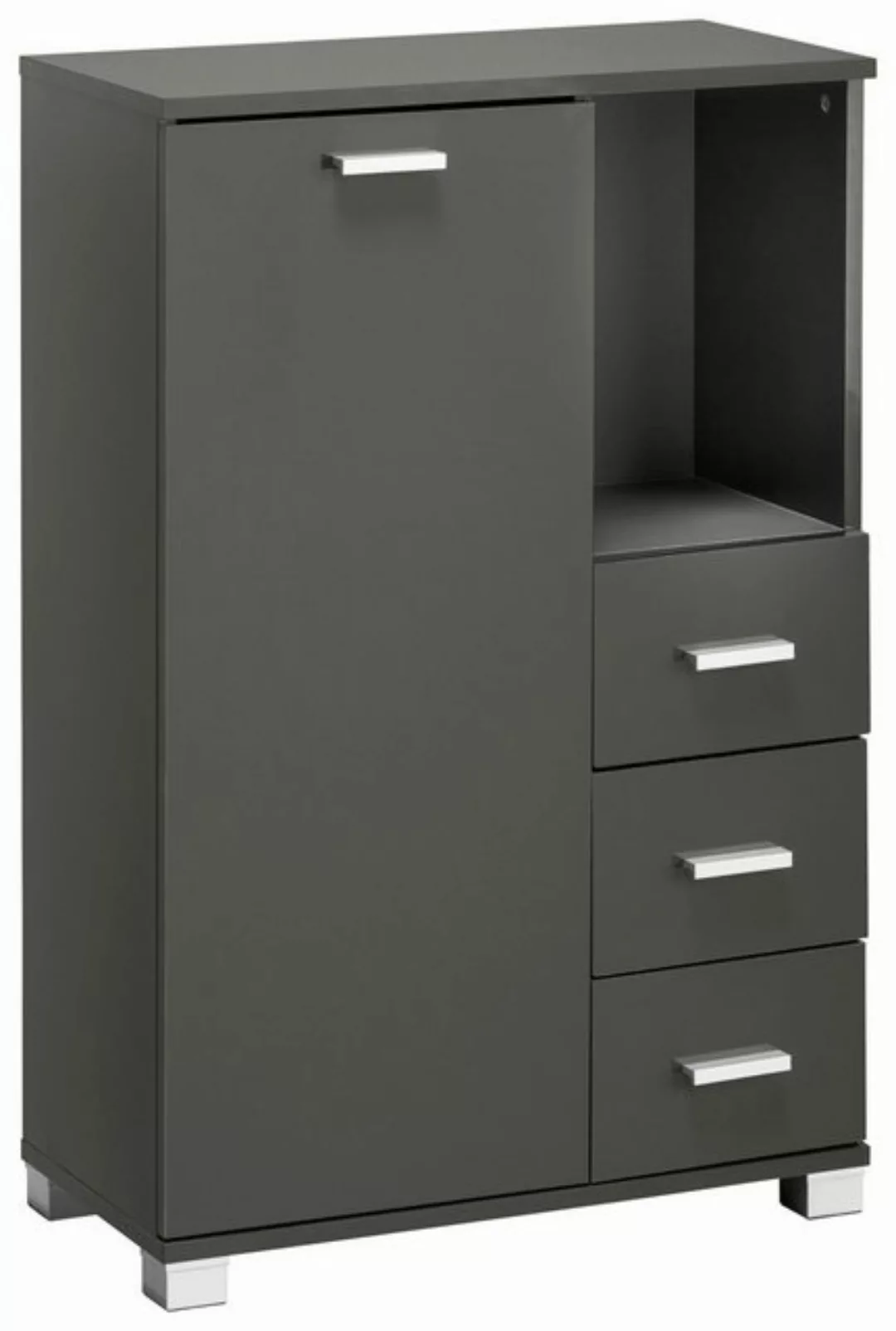 loft24 Midischrank Rhonda Badezimmer Schrank, MDF, Hochglanz Optik, 1 Tür, günstig online kaufen