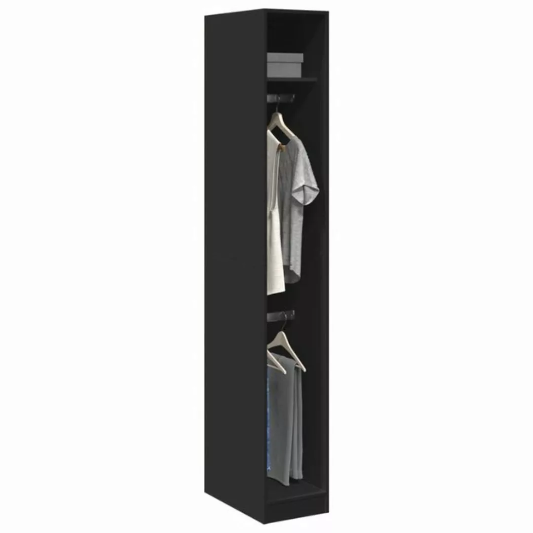 vidaXL Kleiderschrank Kleiderschrank Schwarz 30x50x200 cm Spanplatte günstig online kaufen