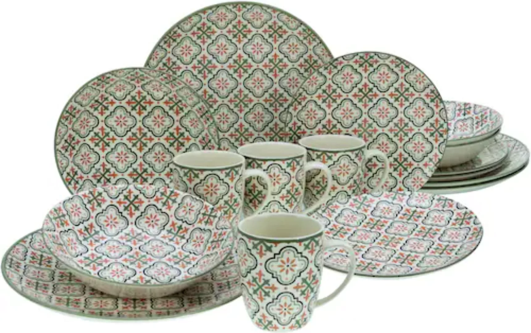 CreaTable Kombiservice »Rumi«, (Set, 16 tlg.), orientalisch mediterraner St günstig online kaufen