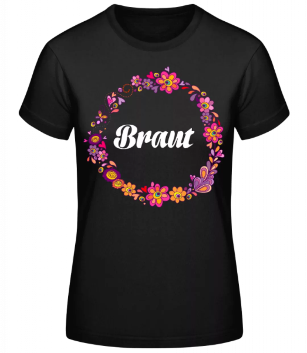 JGA Braut Blumenkranz · Frauen Basic T-Shirt günstig online kaufen