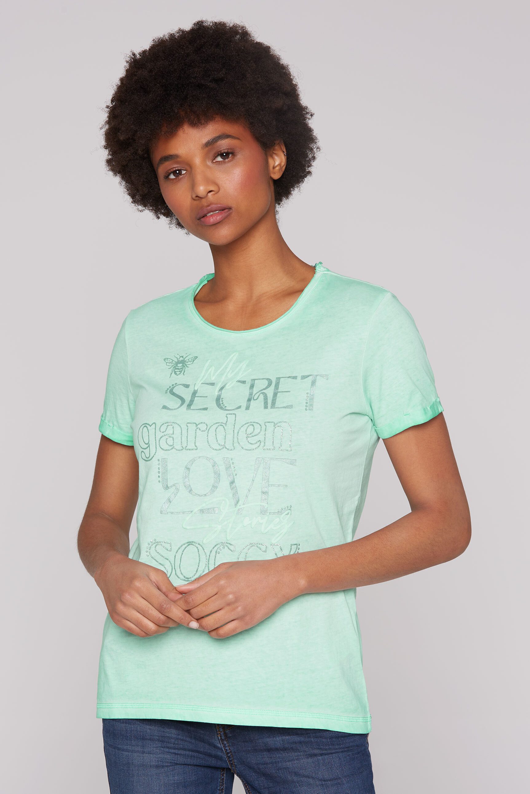 SOCCX Rundhalsshirt, mit Turn-Up-Ärmel günstig online kaufen