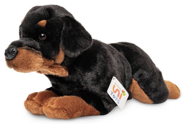 Uni-Toys Kuscheltier Rottweiler, liegend - 39 cm (Länge) - Plüsch-Hund - Pl günstig online kaufen
