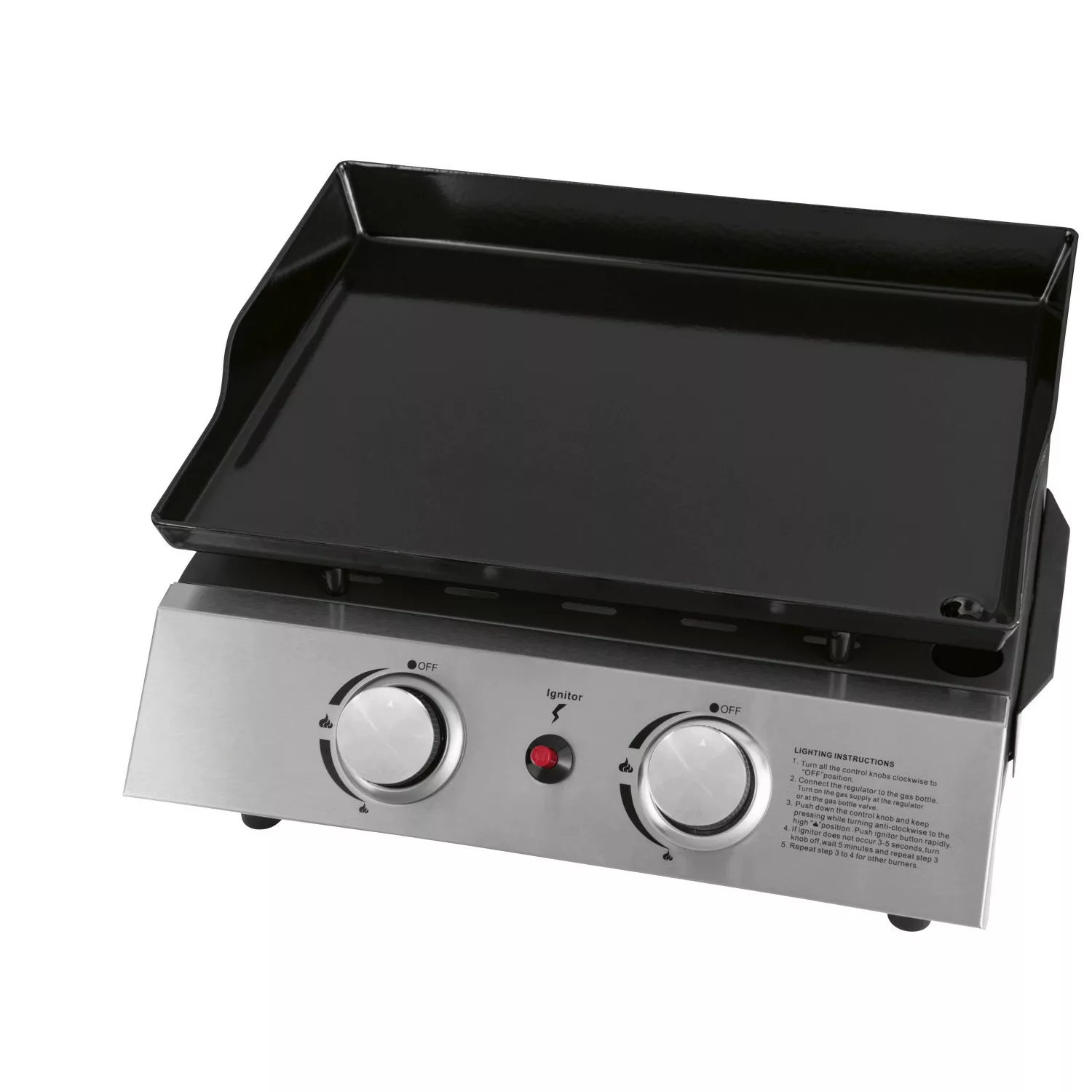 Justus BBQ Grill Plancha 2 Brenner Edelstahl / Schwarz günstig online kaufen