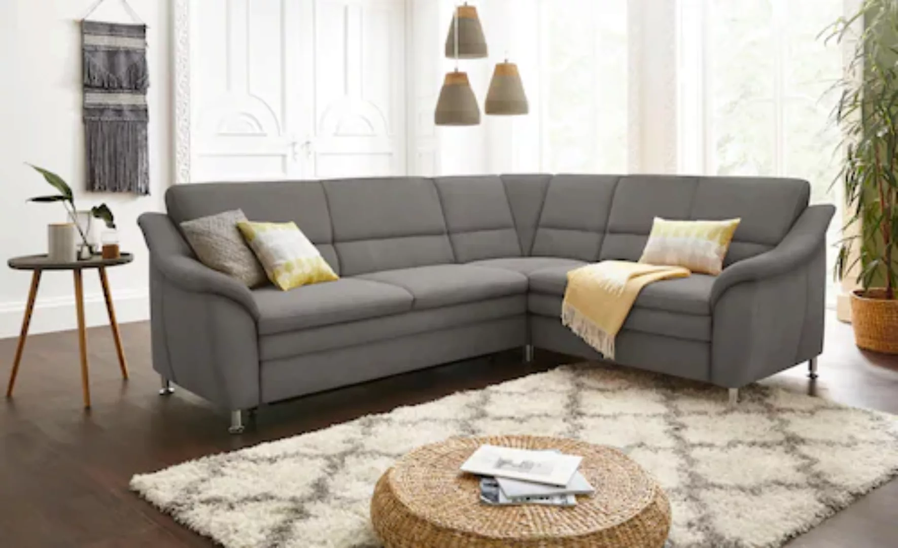 sit&more Ecksofa »Cardoso L-Form«, mit Federkern, wahlweise mit Bettfunktio günstig online kaufen