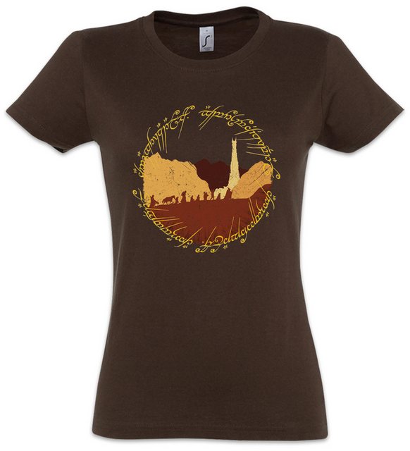 Urban Backwoods Print-Shirt Ring Fellowship Damen T-Shirt Lord Of Moria Min günstig online kaufen