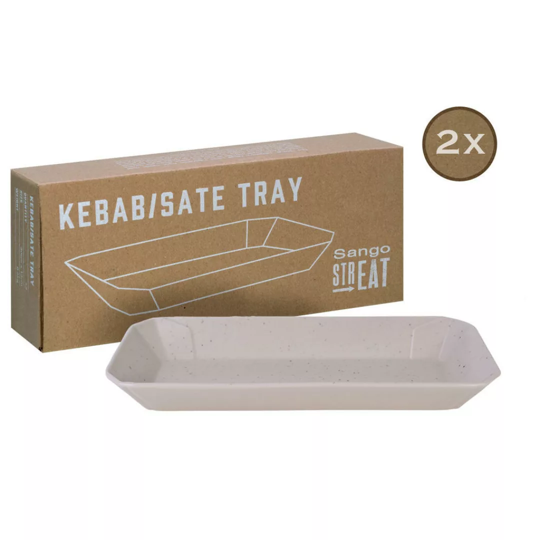 CreaTable Servierset Streat Tray Kebab/Satay creme Steinzeug günstig online kaufen