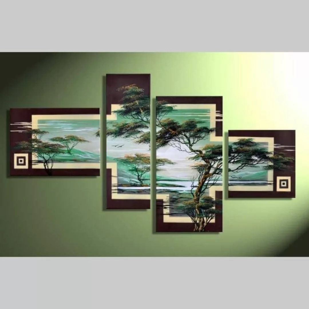 4 Leinwandbilder AFRIKA Baum (7) 120 x 70cm Handgemalt günstig online kaufen