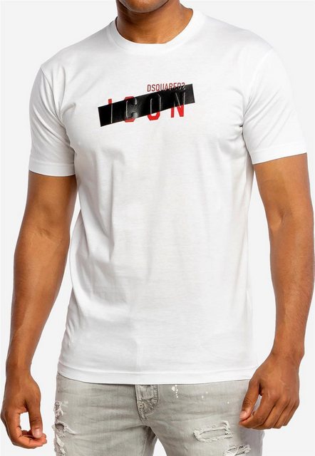 Dsquared2 Print-Shirt Dsquared2 Be Icon Tape T-Shirt White günstig online kaufen