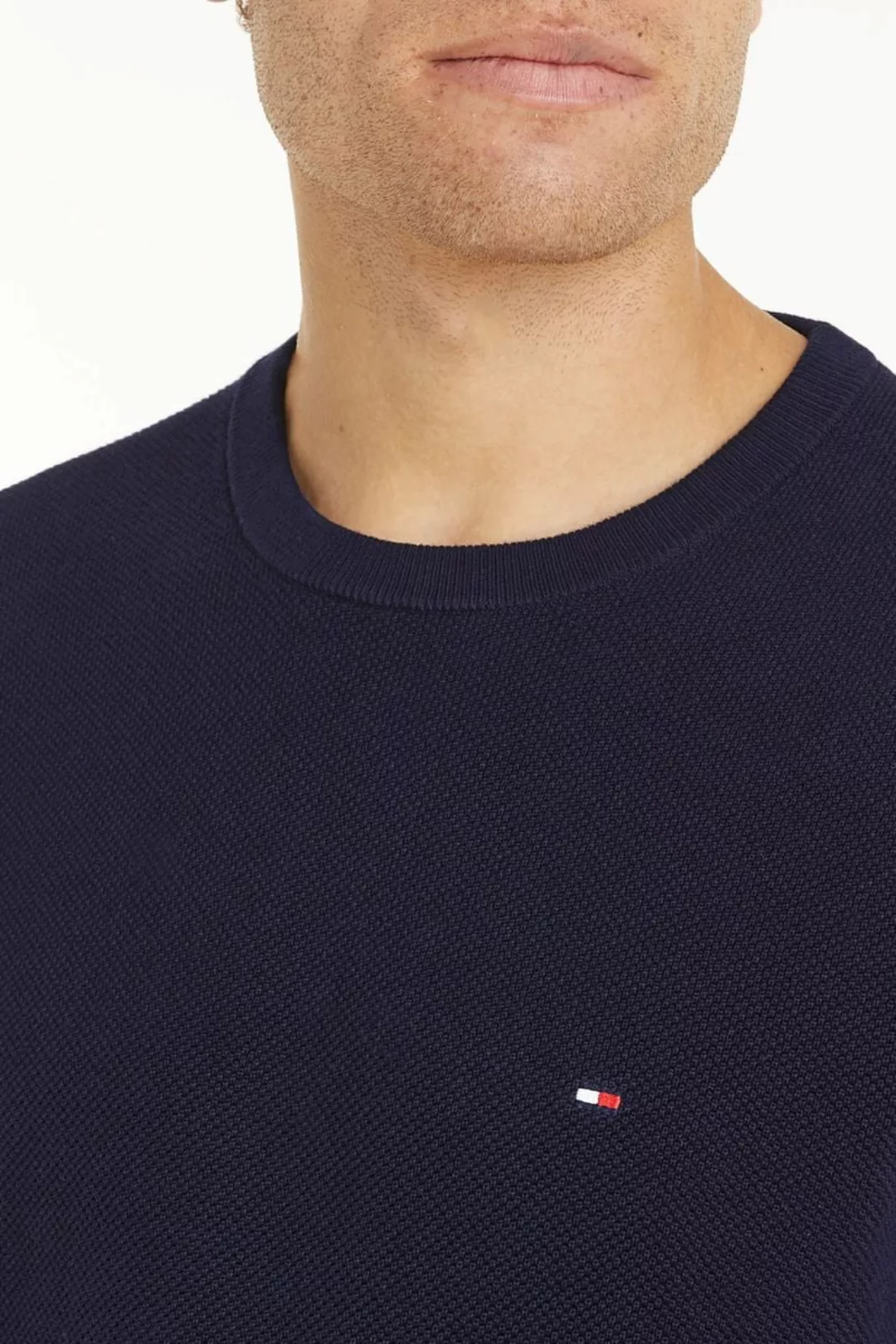 Tommy Hilfiger Sweater Essential Structure Navy - Größe S günstig online kaufen