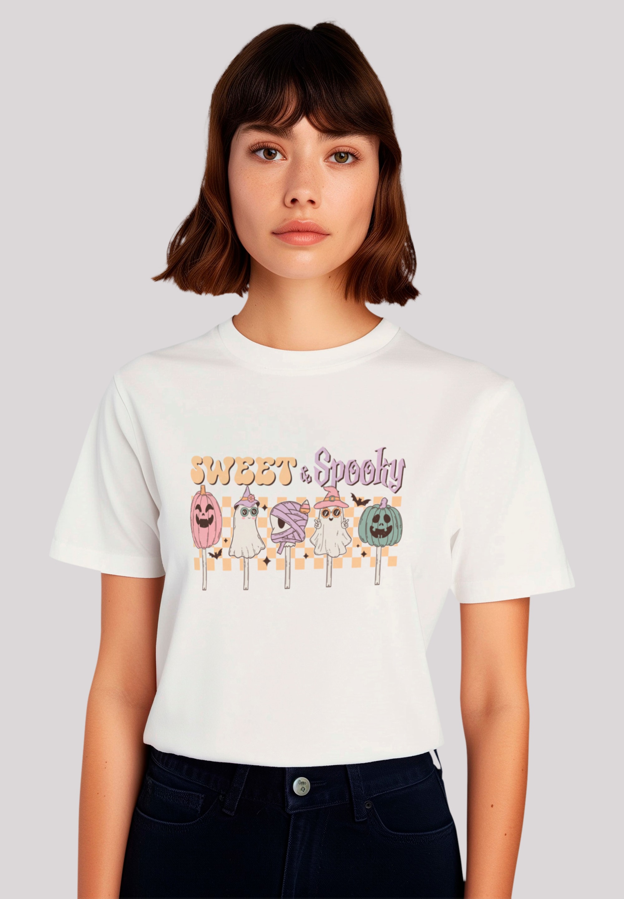 F4NT4STIC T-Shirt "Retro Halloween Sweet & Spooky", Premium Qualität, Hallo günstig online kaufen