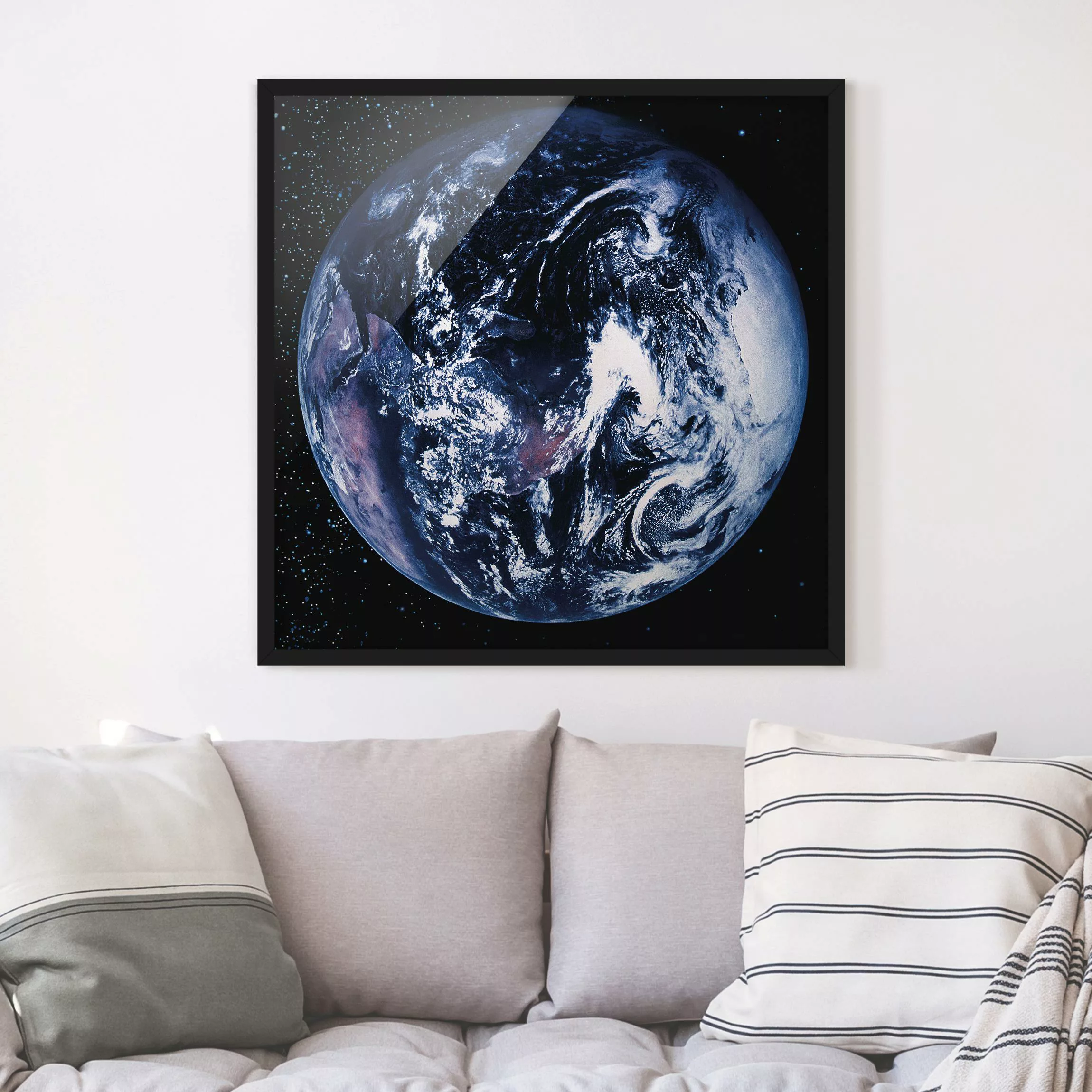 Bild mit Rahmen - Quadrat Planet Earth günstig online kaufen