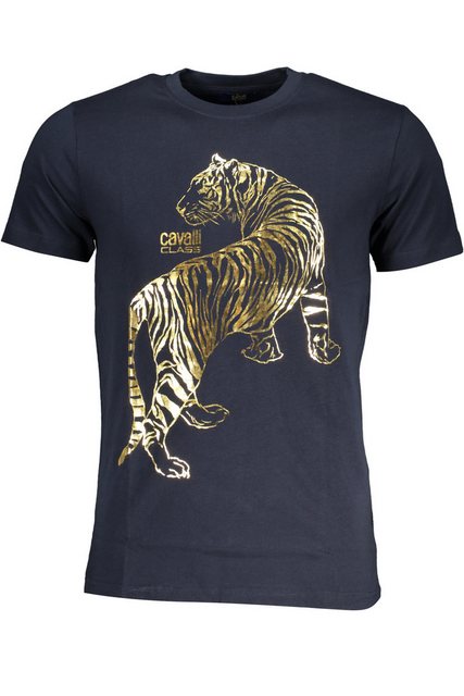 Cavalli Class T-Shirt Stylisches Blaues Herren-Kurzarmshirt mit Druck und günstig online kaufen