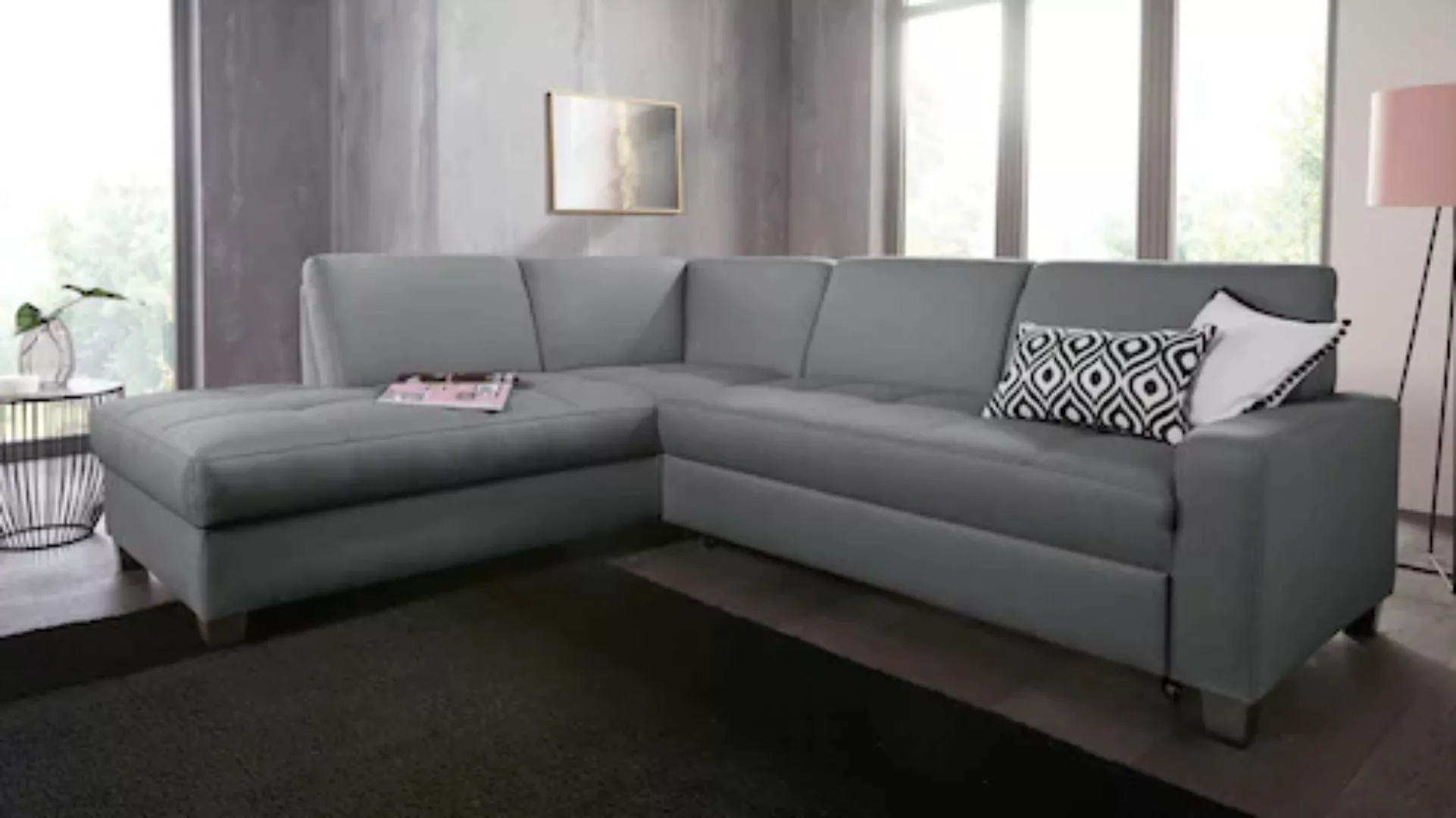 DOMO collection Ecksofa "Florentina L-Form", wahlweise mit Bettfunktion, mi günstig online kaufen