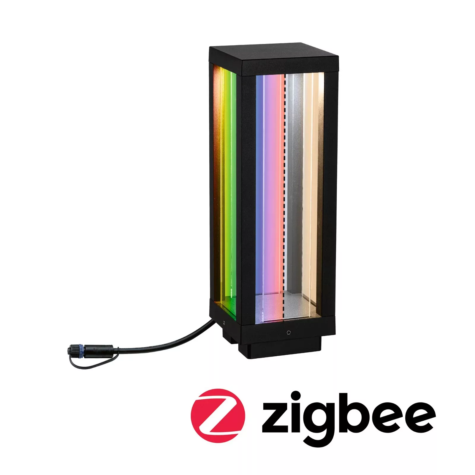LED Plug & Shine Zigbee Wegeleuchte Classic RGBW in Anthrazit 2W 90lm IP44 günstig online kaufen