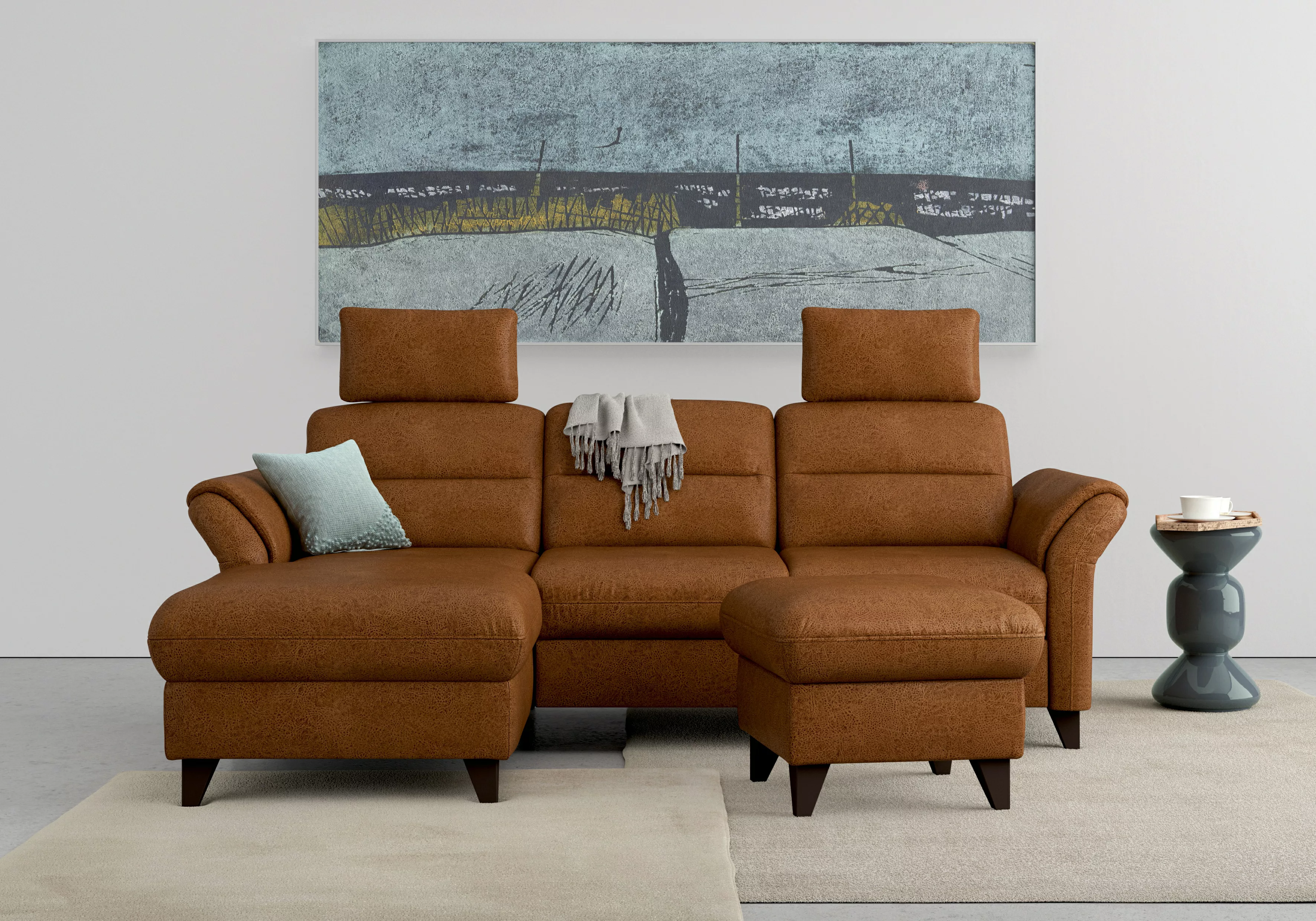 sit&more Ecksofa "Mellum L-Form", Federkern, wahlweise mit Bettfunktion, Be günstig online kaufen
