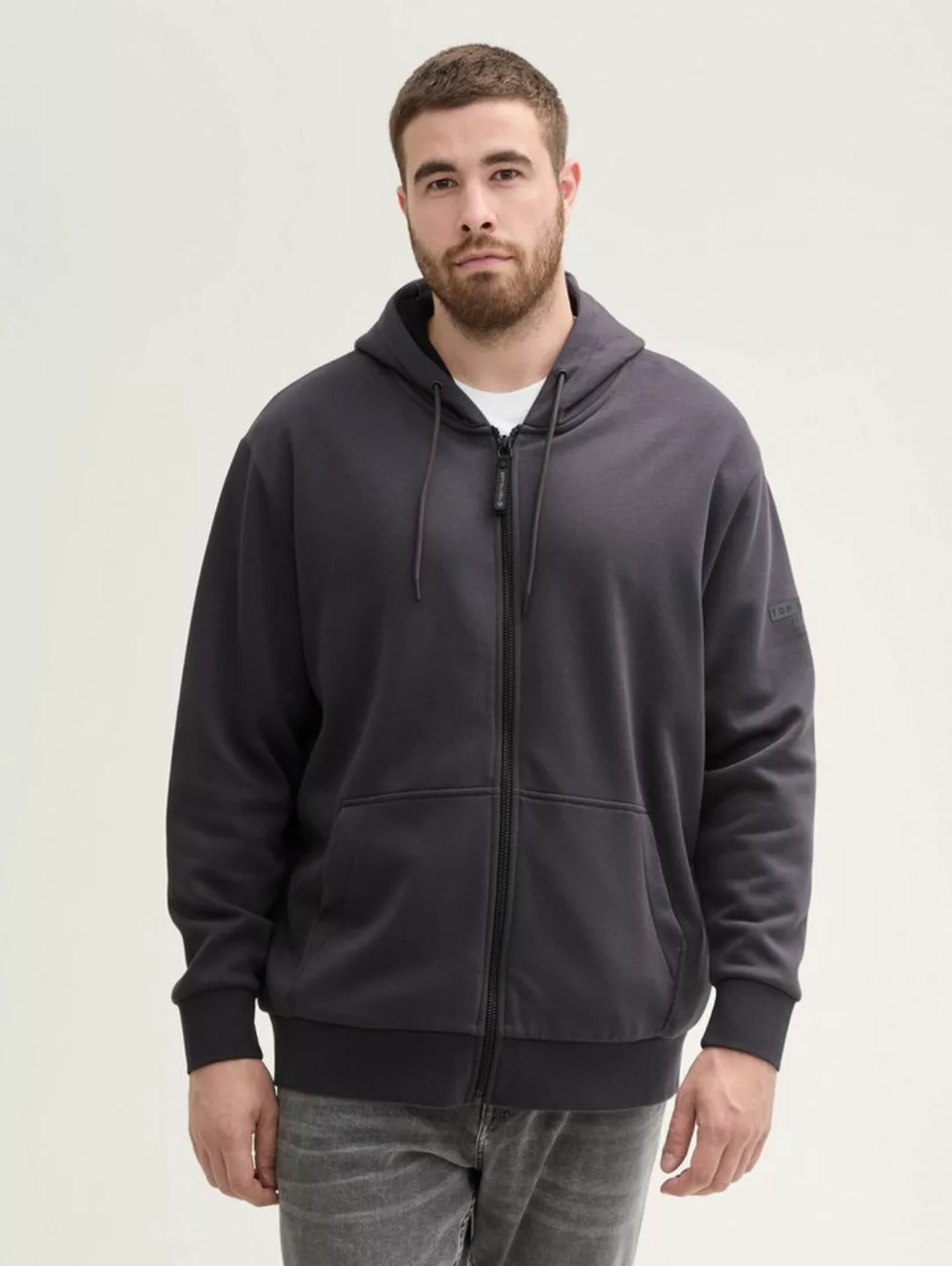 TOM TAILOR PLUS Sweatshirt Plus - Basic Sweatjacke günstig online kaufen