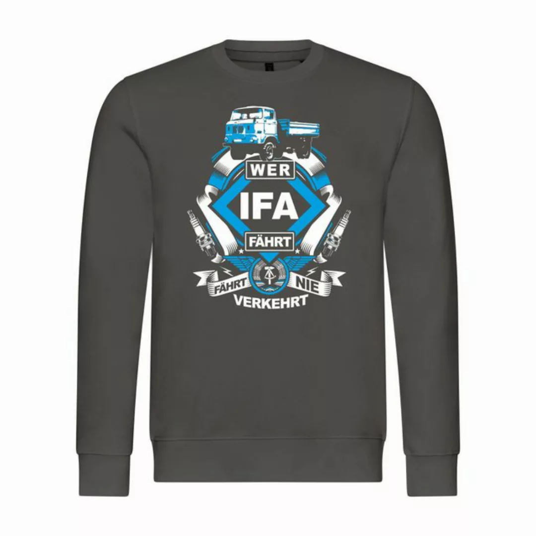 deinshirt Rundhalspullover Herren Pullover Wer IFA fährt fährt nie verkehrt günstig online kaufen