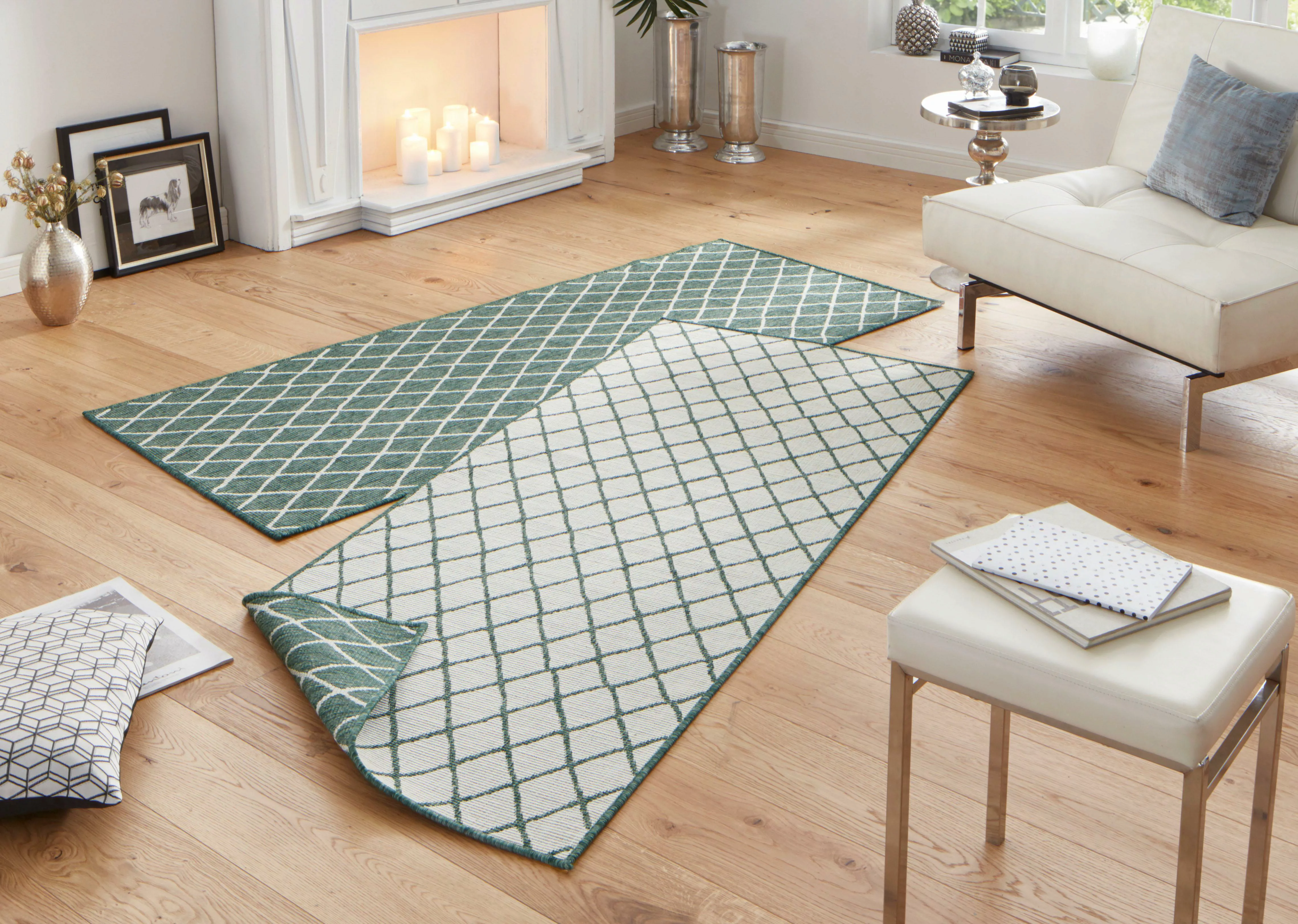 NORTHRUGS Teppich »Malaga Wendeteppich«, rechteckig, 5 mm Höhe, In-& Outdoo günstig online kaufen