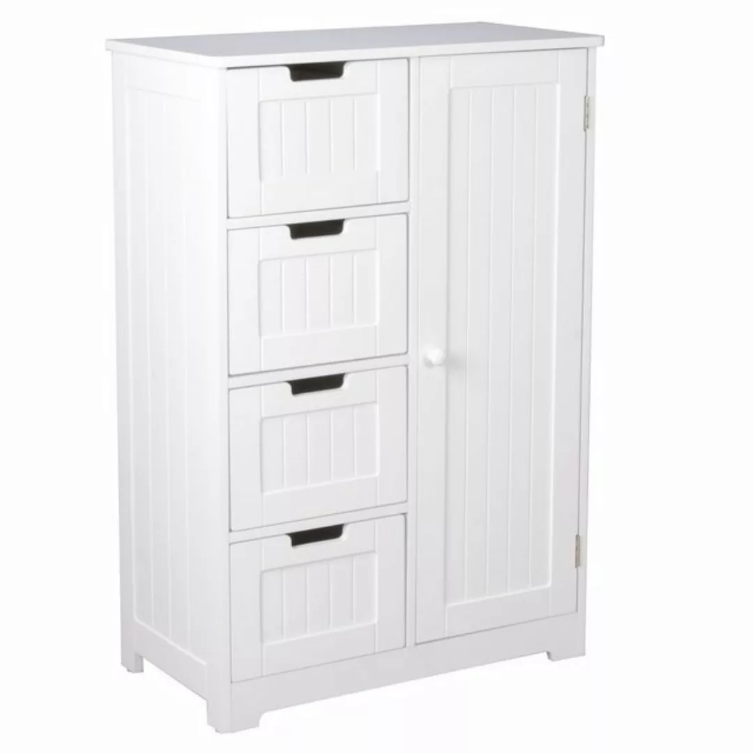 FINEBUY Midischrank FB45836 (Badschrank Landhaus-Stil MDF-Holz 56x83x30 cm günstig online kaufen