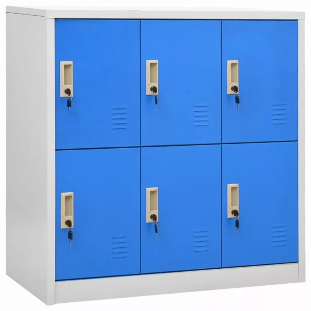 vidaXL Fächerschrank Schließfachschränke 2 Stk. Hellgrau und Blau 90x45x92, günstig online kaufen