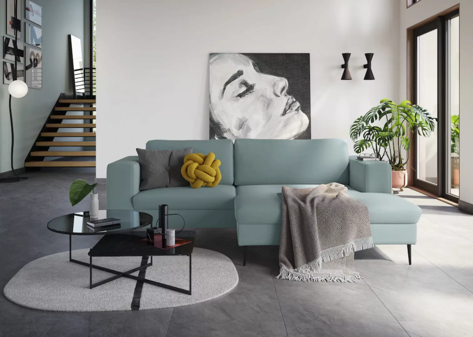 DOMO collection Ecksofa "Modica L-Form", moderne Optik mit großzügiger Reca günstig online kaufen