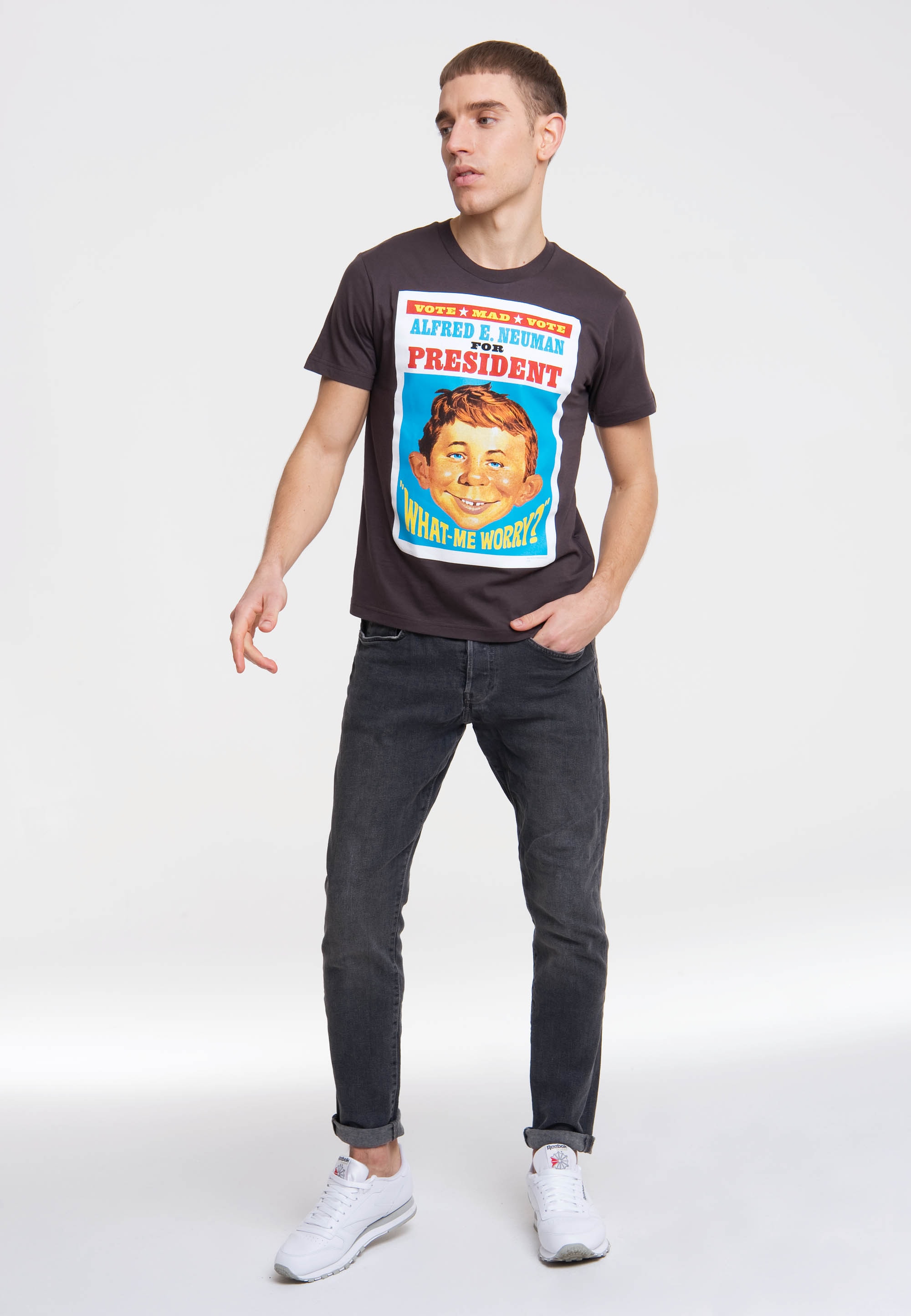 LOGOSHIRT T-Shirt "Mad - For President", mit Alfred E. Neuman-Motiv günstig online kaufen