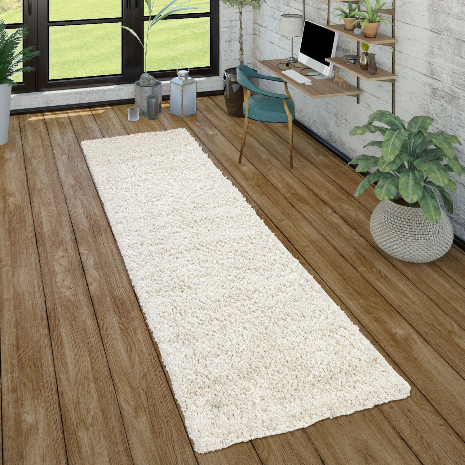 Paco Home Hochflor-Teppich »Sky 250«, rechteckig, 34 mm Höhe, gewebt, Uni-F günstig online kaufen