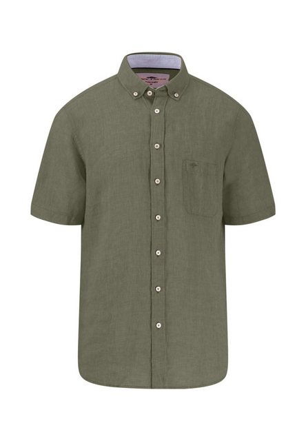 FYNCH-HATTON Kurzarmhemd Premium Linen, B.D., 1/2 olive günstig online kaufen