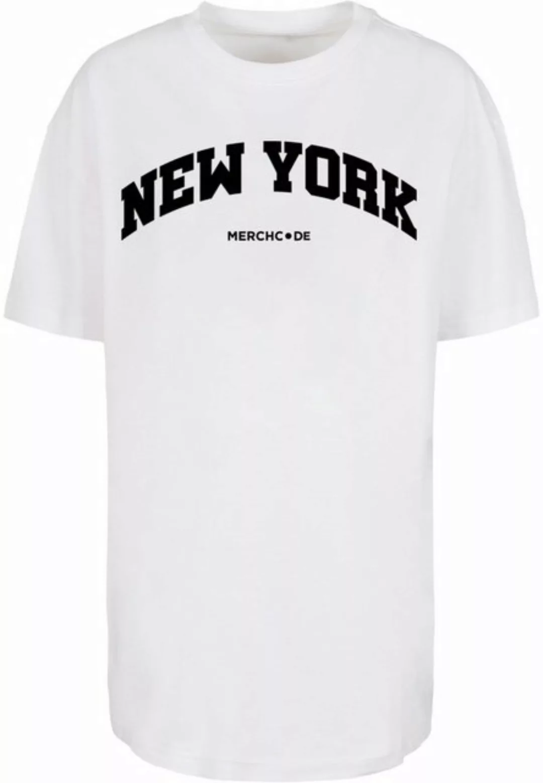 Merchcode T-Shirt Damen Ladies New York Wording - Oversized Boyfriend Tee ( günstig online kaufen