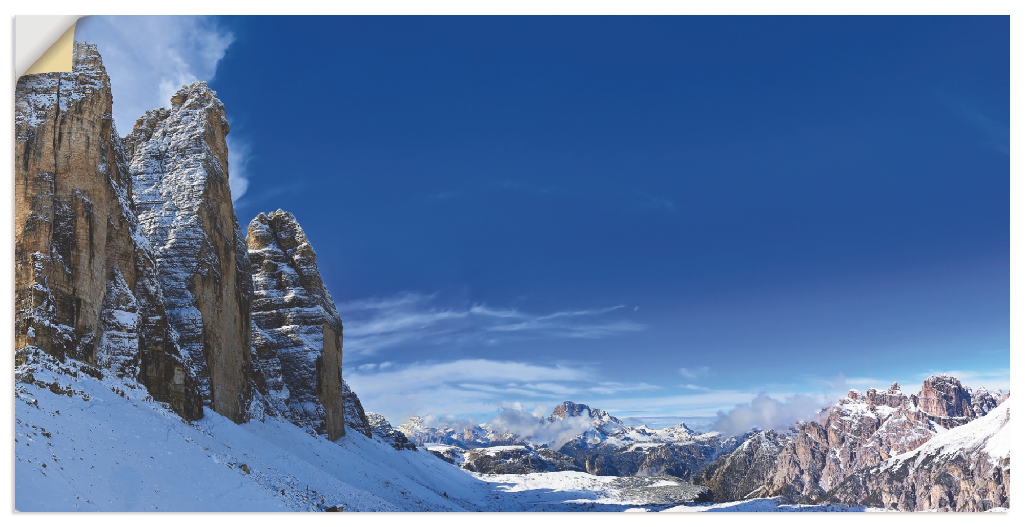 Artland Wandbild "Drei Zinnen Umrundung in den Dolomiten", Himmel, (1 St.), günstig online kaufen