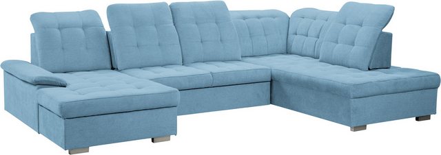 WERK2 Wohnlandschaft Kordula-New, Sofa in U-Form mit Schlaffunktion & Bettk günstig online kaufen