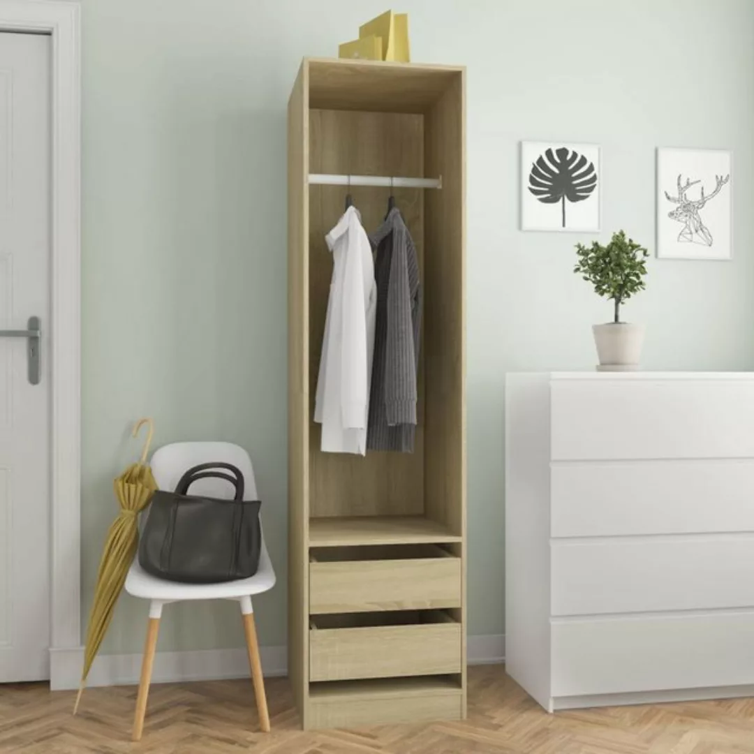 vidaXL Kleiderschrank Kleiderschrank Schubladen Sonoma-Eiche 5050200cm Span günstig online kaufen