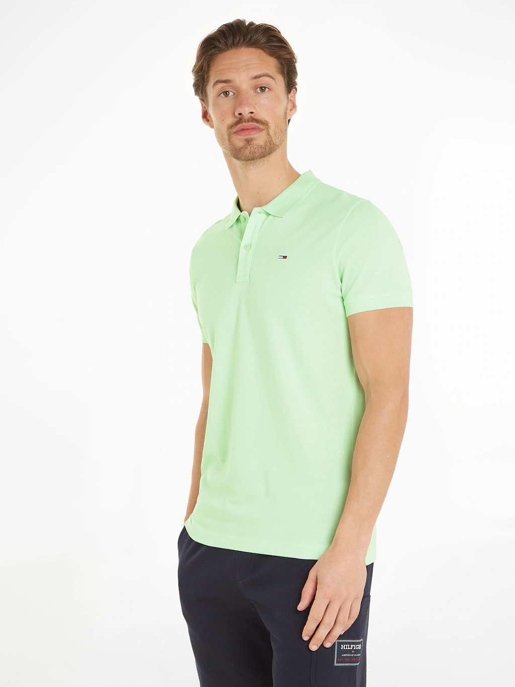 Tommy Jeans Poloshirt TJM SLIM PLACKET POLO Piqué mit Polokragen günstig online kaufen